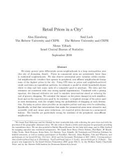 Retail Prices in a City