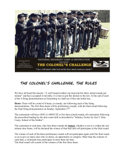 the colonel`s challenge, the rules