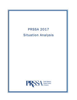 Situation Analysis - PRSSA - Public Relations Society of America