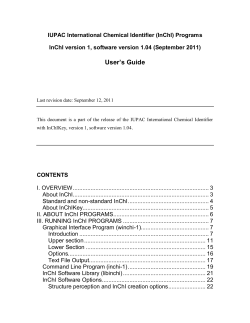 User`s Guide - InChI Trust