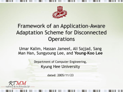 Framework of an Application-Aware Adaptation Scheme for