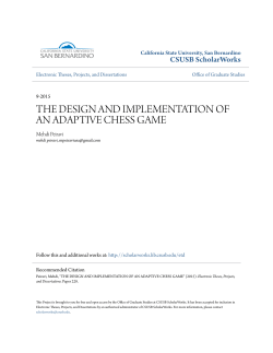 the design and implementation of an adaptive chess game