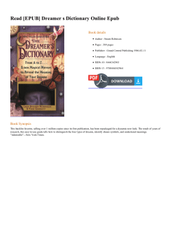 Read [EPUB] Dreamer s Dictionary Online Epub