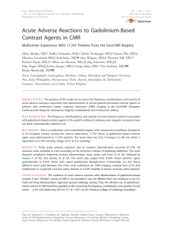 Acute Adverse Reactions to Gadolinium
