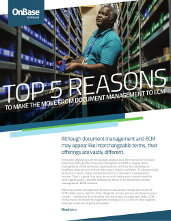 to make the move from document management to ecm