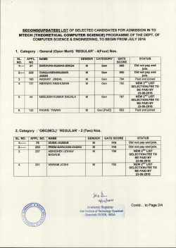 mtech [theoretical computer science] programme of