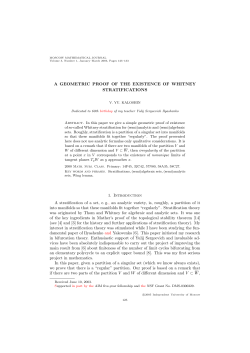 A GEOMETRIC PROOF OF THE EXISTENCE OF