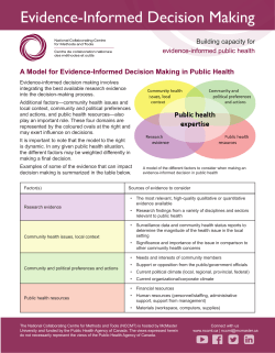 fact sheet - National Collaborating Centre for Methods and Tools