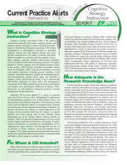 Cognitive Strategy Instruction