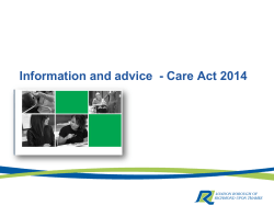 Information and advice