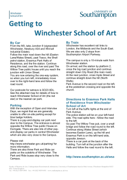Getting to Winchester School of Art