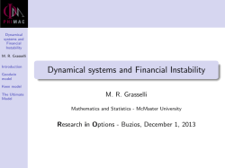 Dynamical systems and Financial Instability