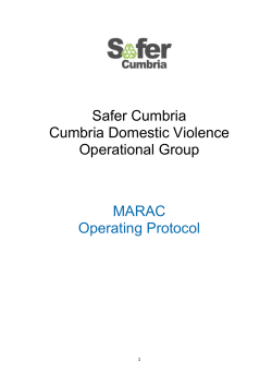 MARAC Operating Protocol - Cumbria Local Safeguarding Children