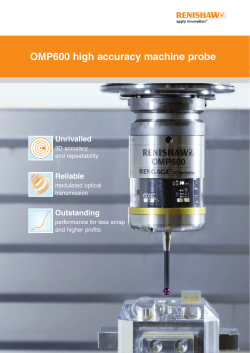 Brochure: OMP600 high accuracy machine probe