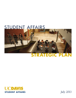 student affairs strategic plan - UC Davis
