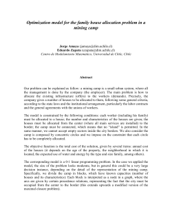 Optimization model for the family house allocation problem in a