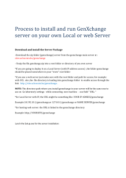 Process to install and run GenXchange server on your own Local or