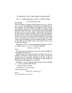 if-THEORY AND THE HOPF INVARIANT