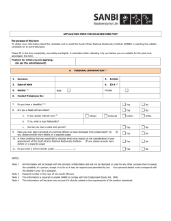 Scientist`s Application Form
