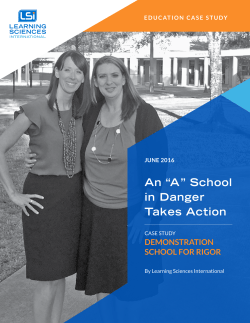 School in Danger Takes Action - Learning Sciences International