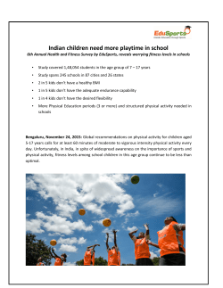 Indian children need more playtime in school