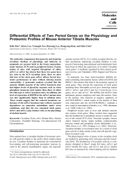 Differential Effects of Two Period Genes on the Physiology and