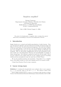 Simplicity simplified - Universitat de Barcelona
