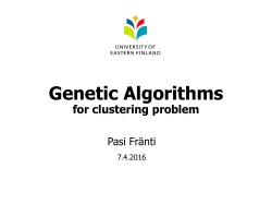 Genetic algorithms for clustering