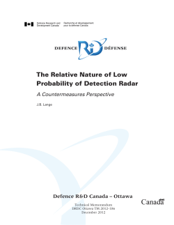 The Relative Nature of Low Probability of Detection Radar