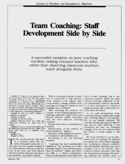 Team Coaching: Staff