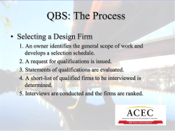 qualifications-based selection