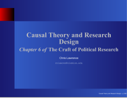 Causal Theory and Research Design