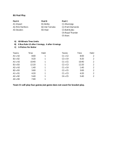 8U Pool Play Team C1 will play four games,last