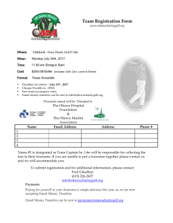 OMA Team Registration Form - OMA PEACE Memorial Golf
