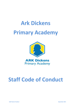 APPENDIX A - Staff Code of Conduct