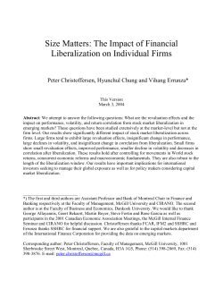 Size Matters: The Impact of Financial Liberalization on Individual Firms