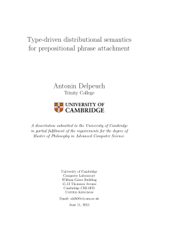 Type-driven distributional semantics for prepositional phrase