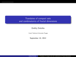 Translates of compact sets and combinatorics of fractal dimensions