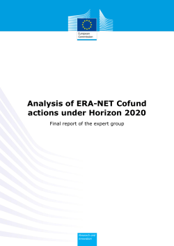 Analysis of ERA-NET Cofund actions under Horizon 2020