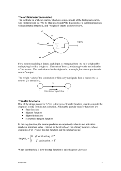 Introduction to the multilayer perceptron