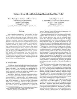 Optimal Reward-Based Scheduling of Periodic Real