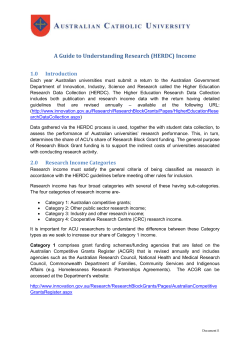 Brief Guide to understanding research income