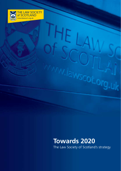 Towards 2020 - Law Society of Scotland