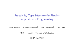 Probability Type Inference for Flexible Approximate Programming