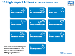 10 High Impact Actions to release time for care