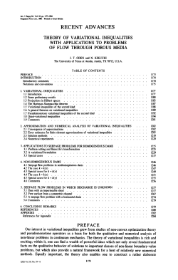 theory of variational inequalities - The Institute for Computational