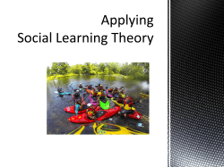 Applying Social Learning Theory