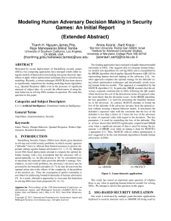 Modeling Human Adversary Decision Making in