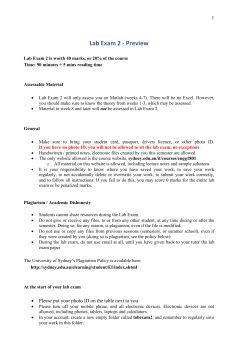 ENGG1801 Lab EXAM 2 - The University of Sydney