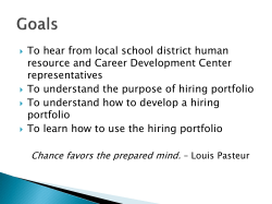 Curr 480/580 Winning a Teaching Position in a Tight Job Market